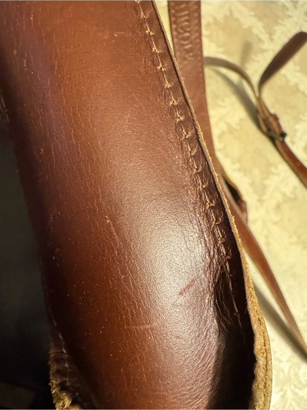 Will Leather Goods Simple Crossbody Bag Brown Vegetable Tanned Leather